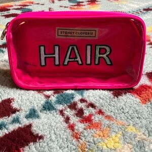 Stoney Clover hair pink clear pouch